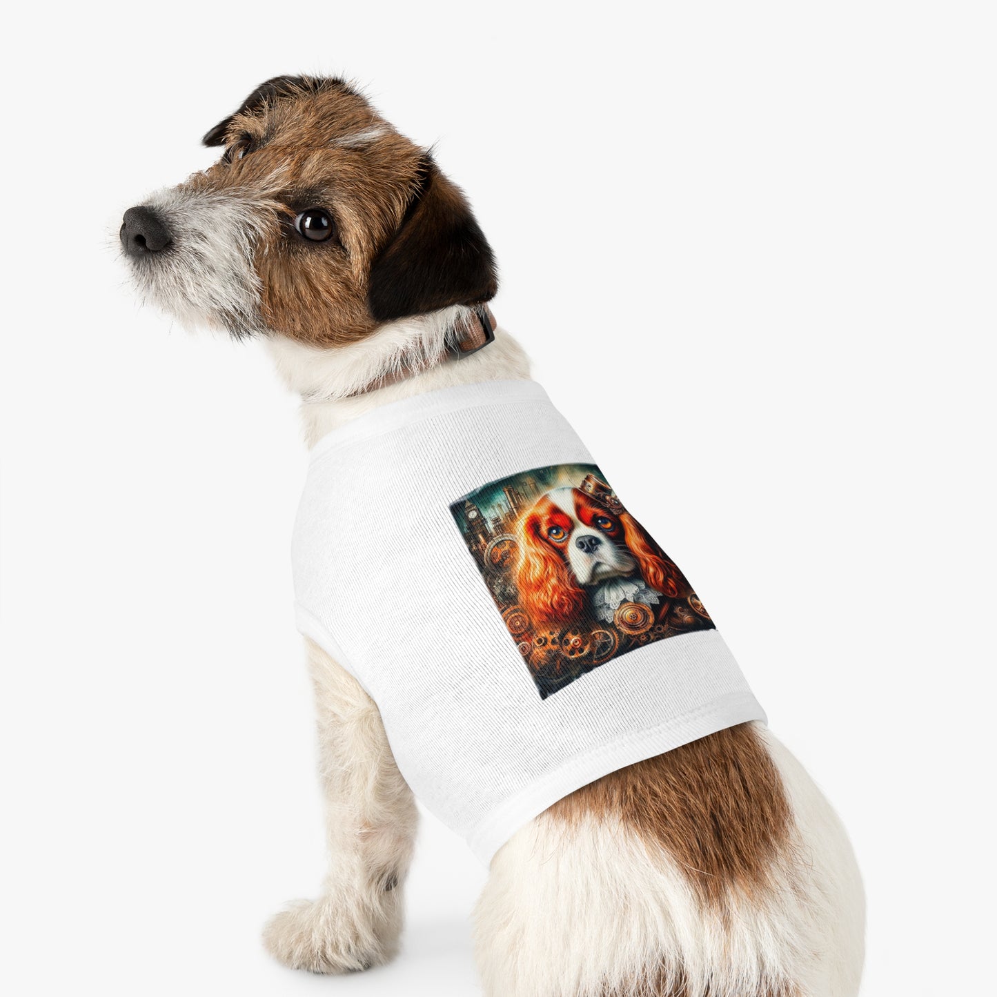Pet Tank Top Cavalier King Charles Spaniel Steam Punk T Shirt Pets Printify