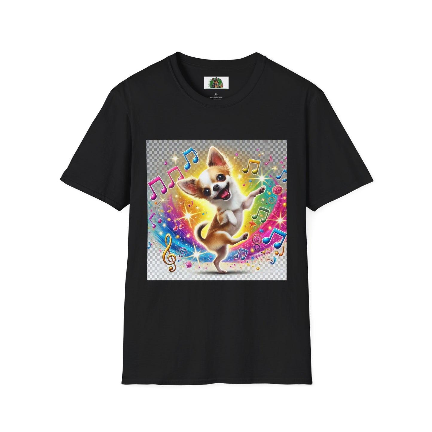 Dancing funny Dog Chihuahua t shirt T-Shirt Printify XS Black