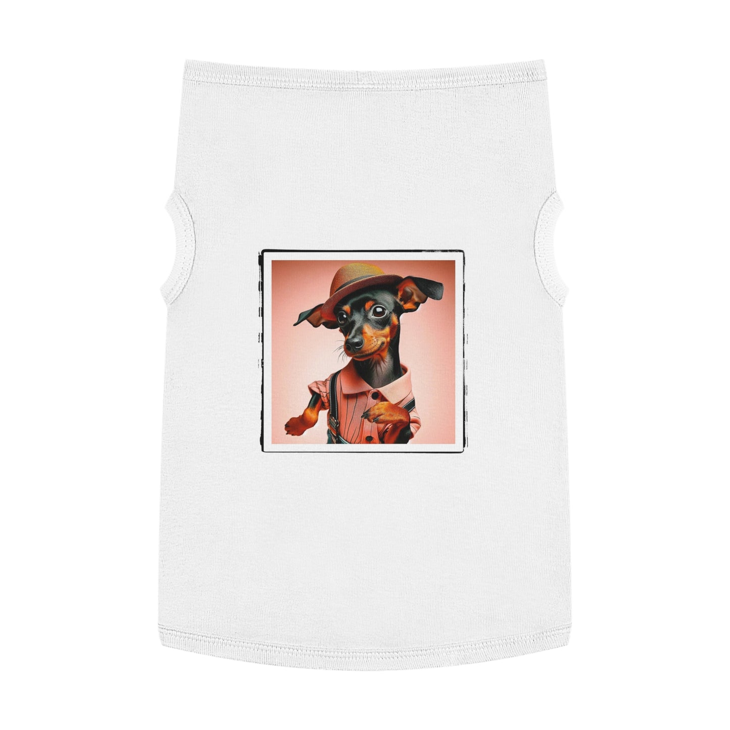 - Min Pin Tank Tops tiny dancer Pets Printify XL White