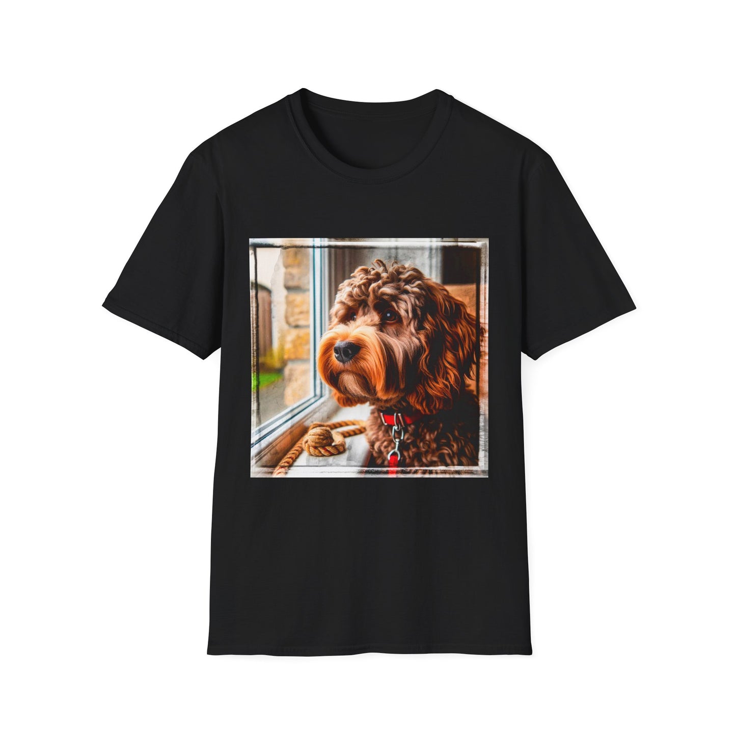 CockerPoo people watching t shirt T-Shirt Printify XS Black