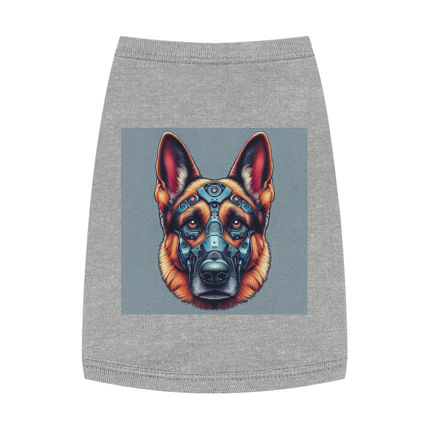 German Shepherd robot shirt Pets Printify M Heather