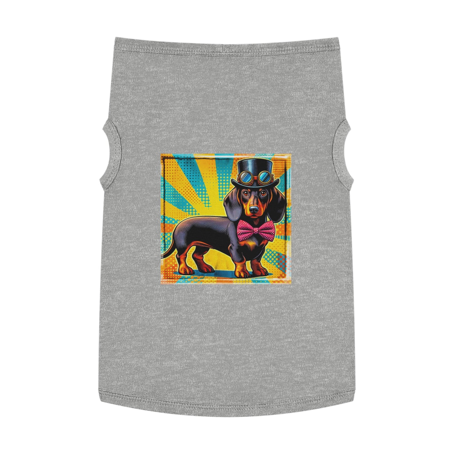 Pet Tank Top Dachshund colorful steampunk t shirt Pets Printify XL Heather