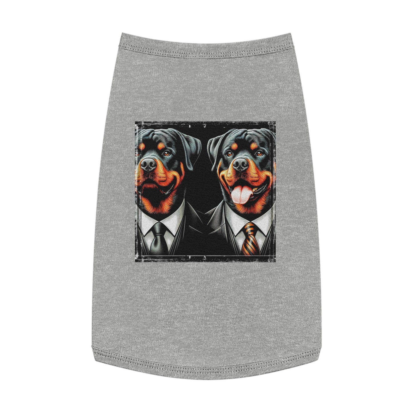Pet Tank Top Rottie two suits Pets Printify L Heather