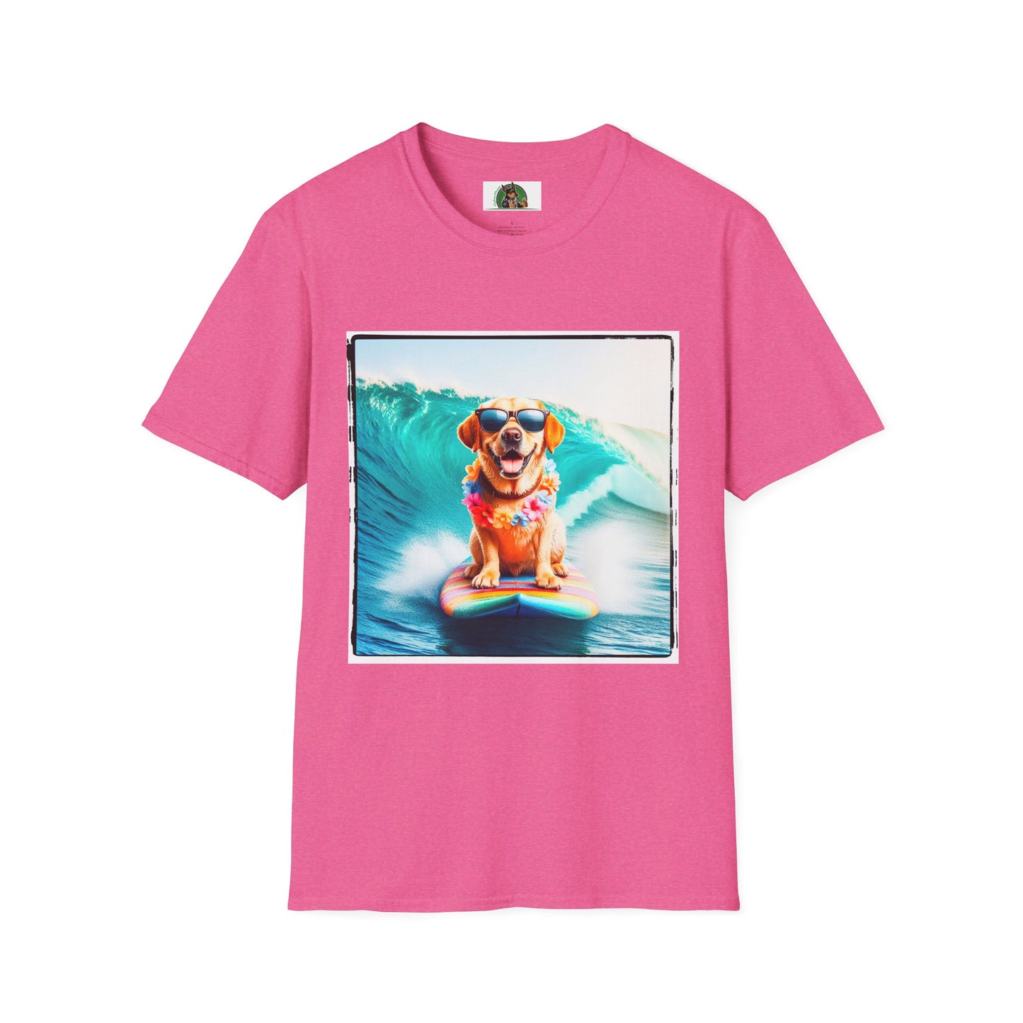 Labrador Retriever crashing waves shirt T-Shirt Printify S Heather Heliconia