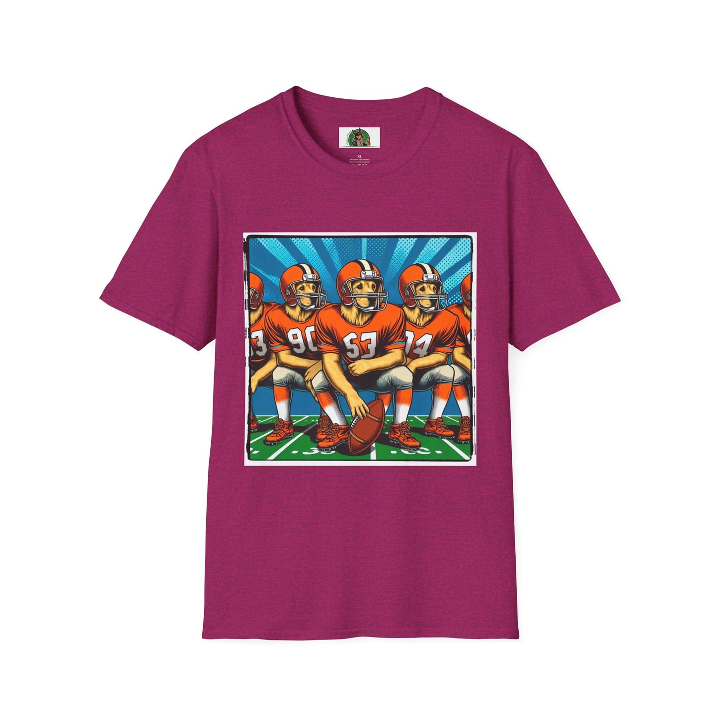 Golden Retriever football sports team shirt T-Shirt Printify S Antique Heliconia