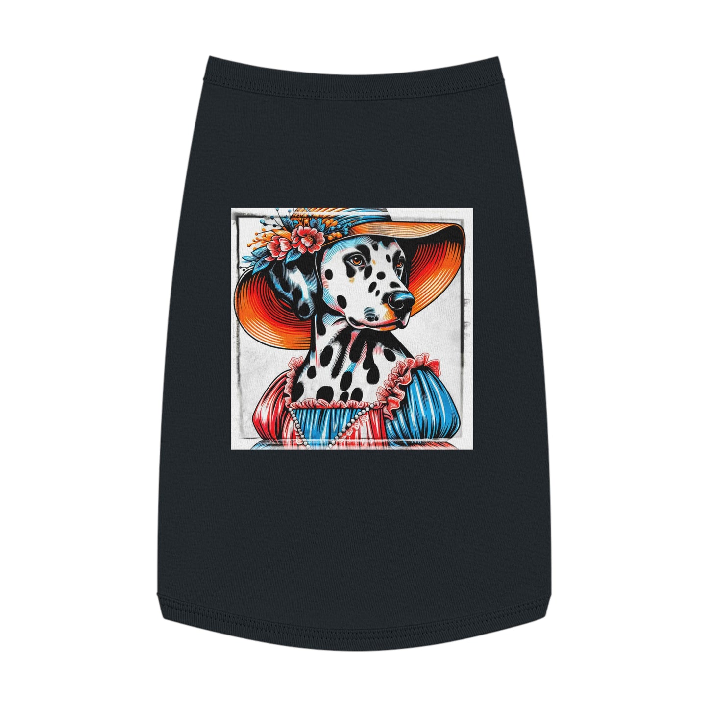 Pet Tank Top Dalmatian dress up t shirt Pets Printify
