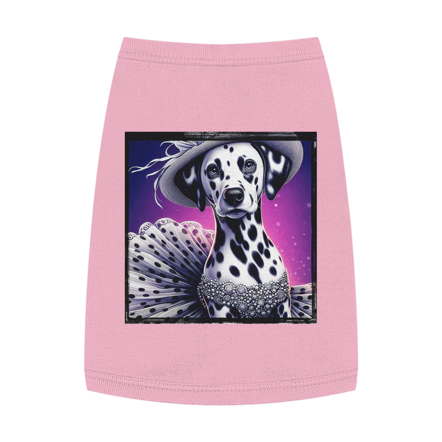 Pet Tank Top Dalmatian pretty in spots t shirt Pets Printify M Pink
