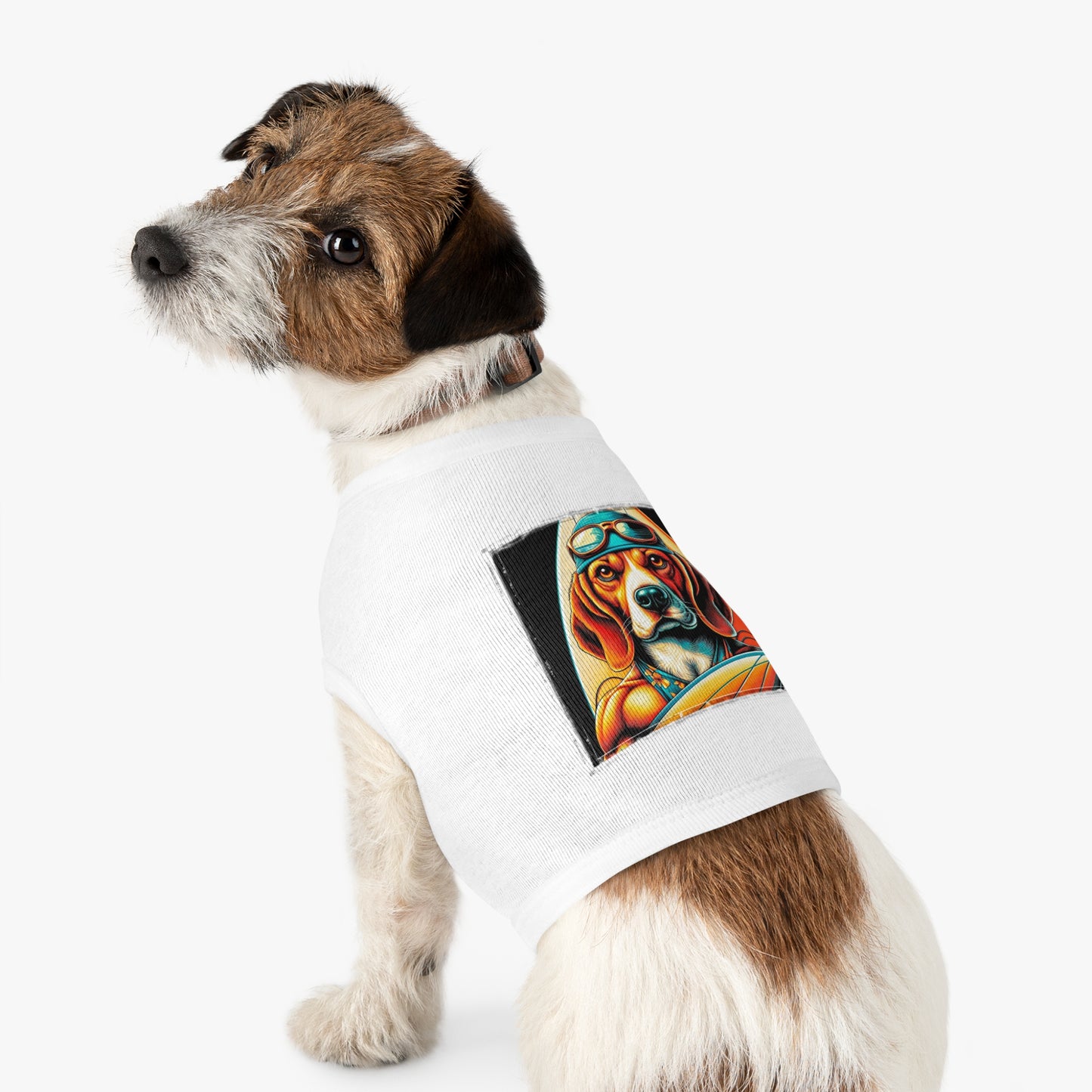 Pet Tank Top Beagle Surfer Pets Printify