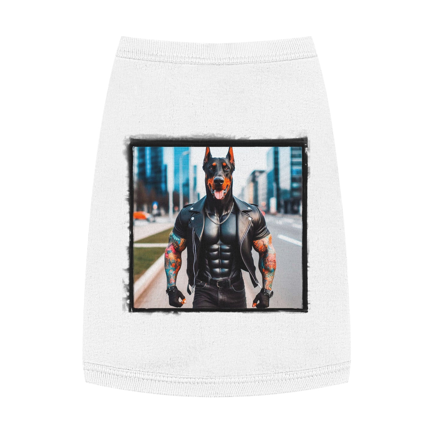 Pet Tank Top Doberman FBI Man t shirt Pets Printify