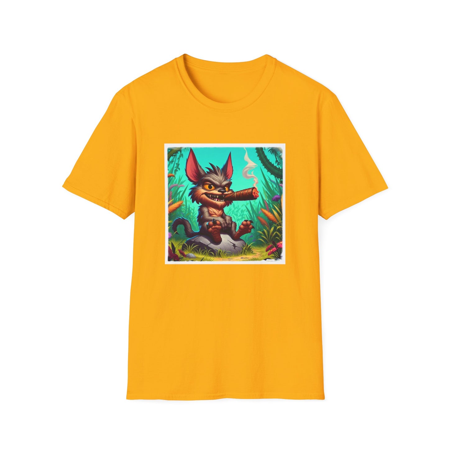 Chupacabra skipping t shirt T-Shirt Printify S Gold