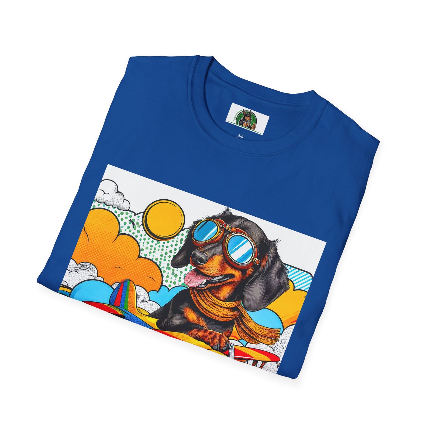Dachshund pilot t shirt T-Shirt Printify