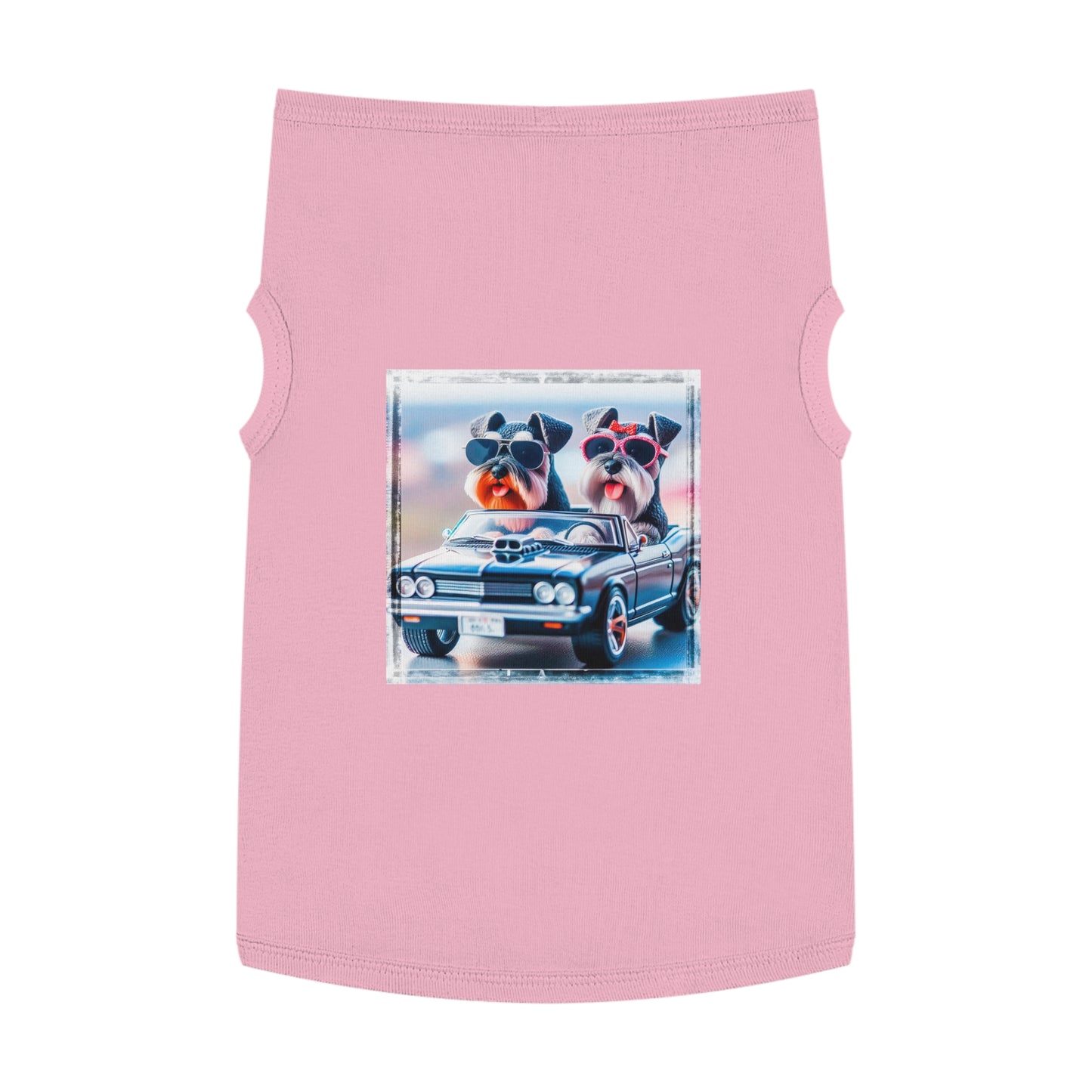 Miniature Schnauzers driving friends shirt Pets Printify XL Pink