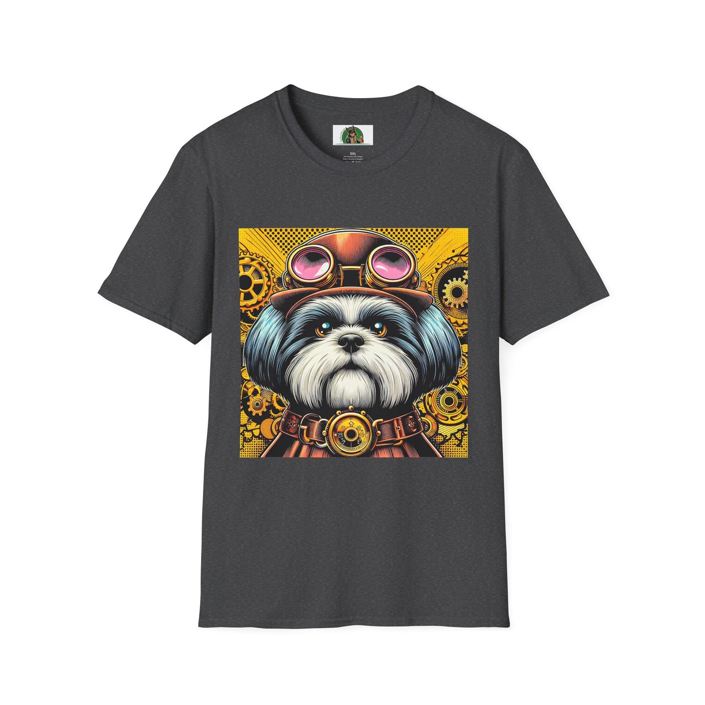 Shih Tzu steam punk T-Shirt Printify XS Dark Heather