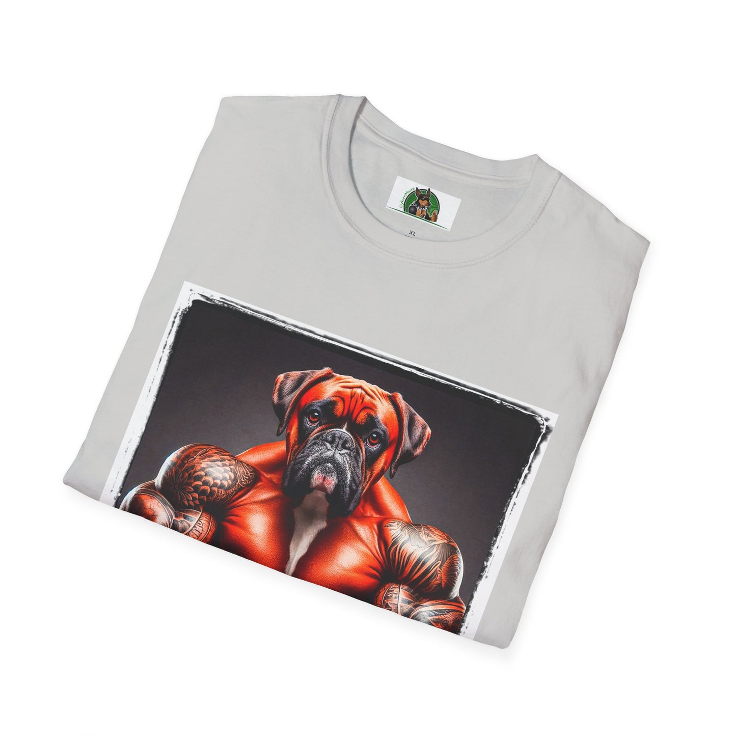 Boxer Muscle Dog Shirt T-Shirt Printify