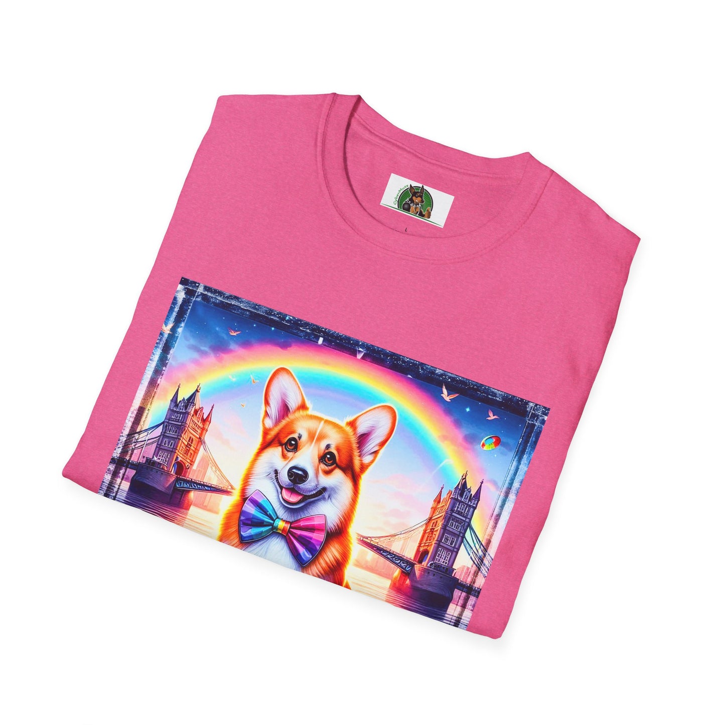 Pembroke Welsh Corgi colorful rainbow
