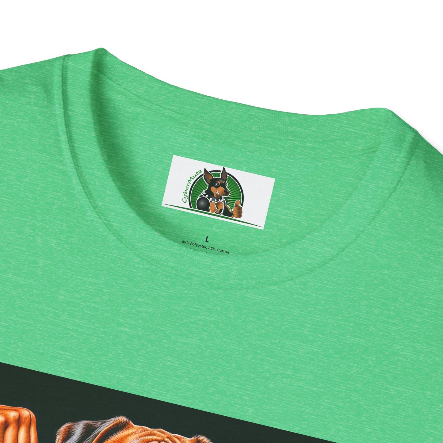 Boxer Muscle Dog Wearing Tie TShirt T-Shirt Printify