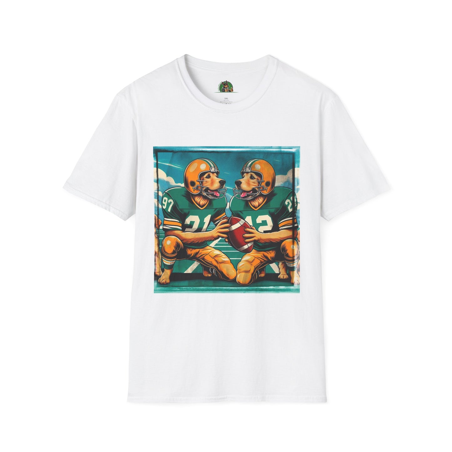 Golden Retriever football friends shirt T-Shirt Printify XS White