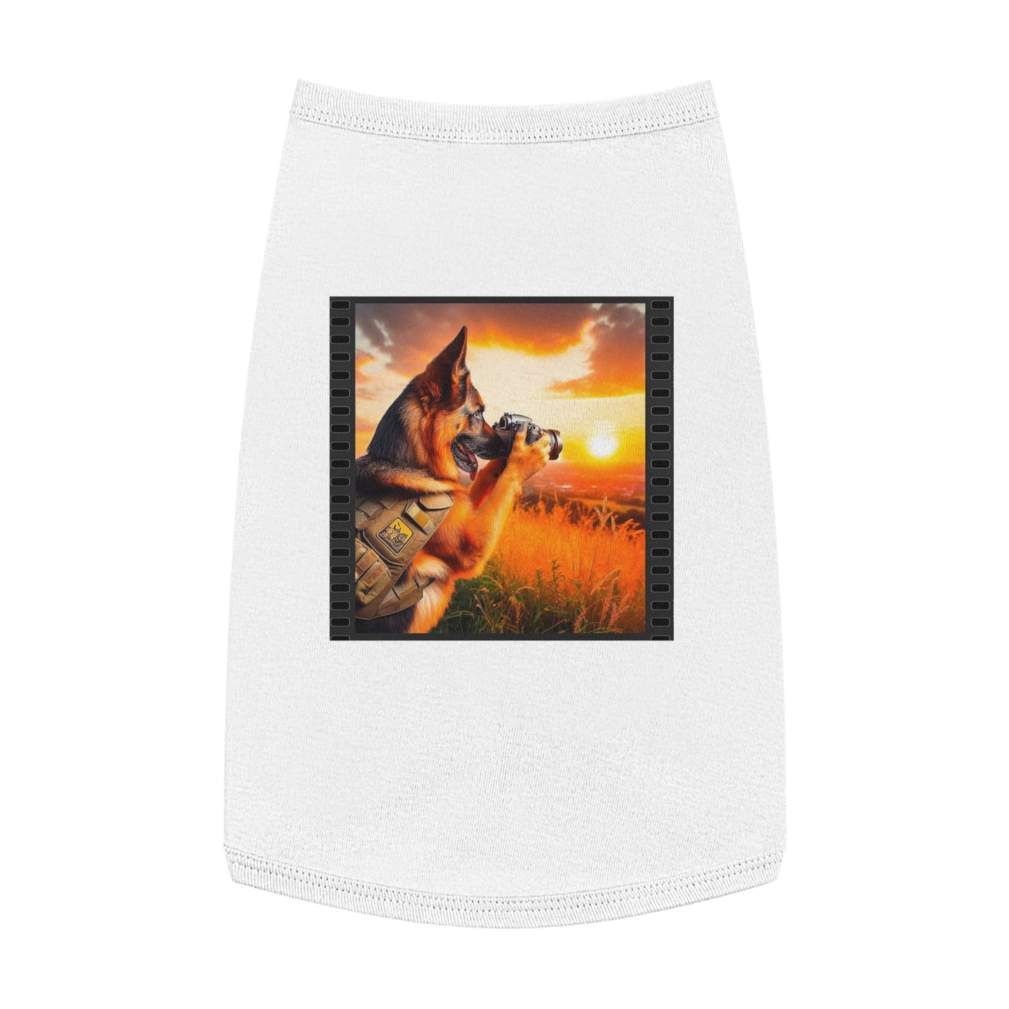 German Shepherd photographer shirt Pets Printify L White