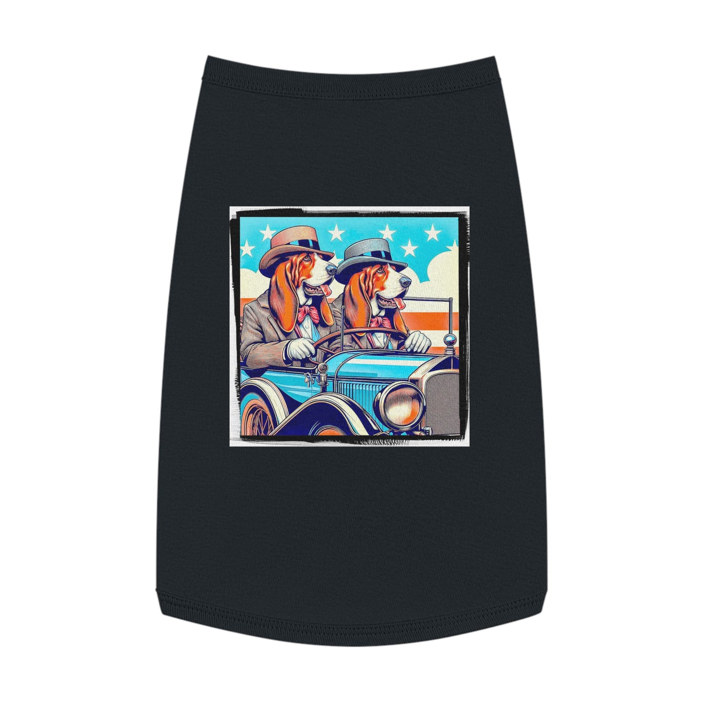 Pet Tank Top Wacky Basset Hound Pets Printify L Black