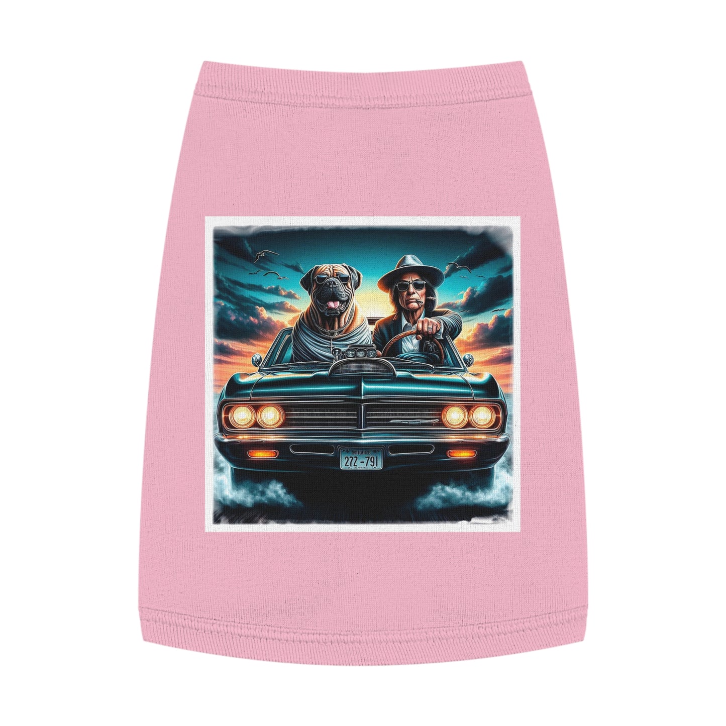 Wacky Pet Tank Top Cane Corso Dog And Man Pets Printify M Pink