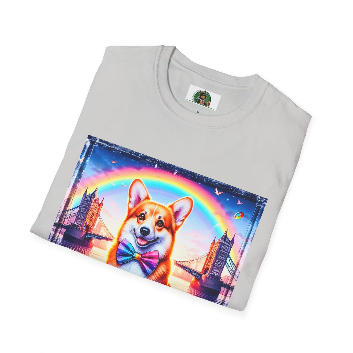 Pembroke Welsh Corgi colorful rainbow