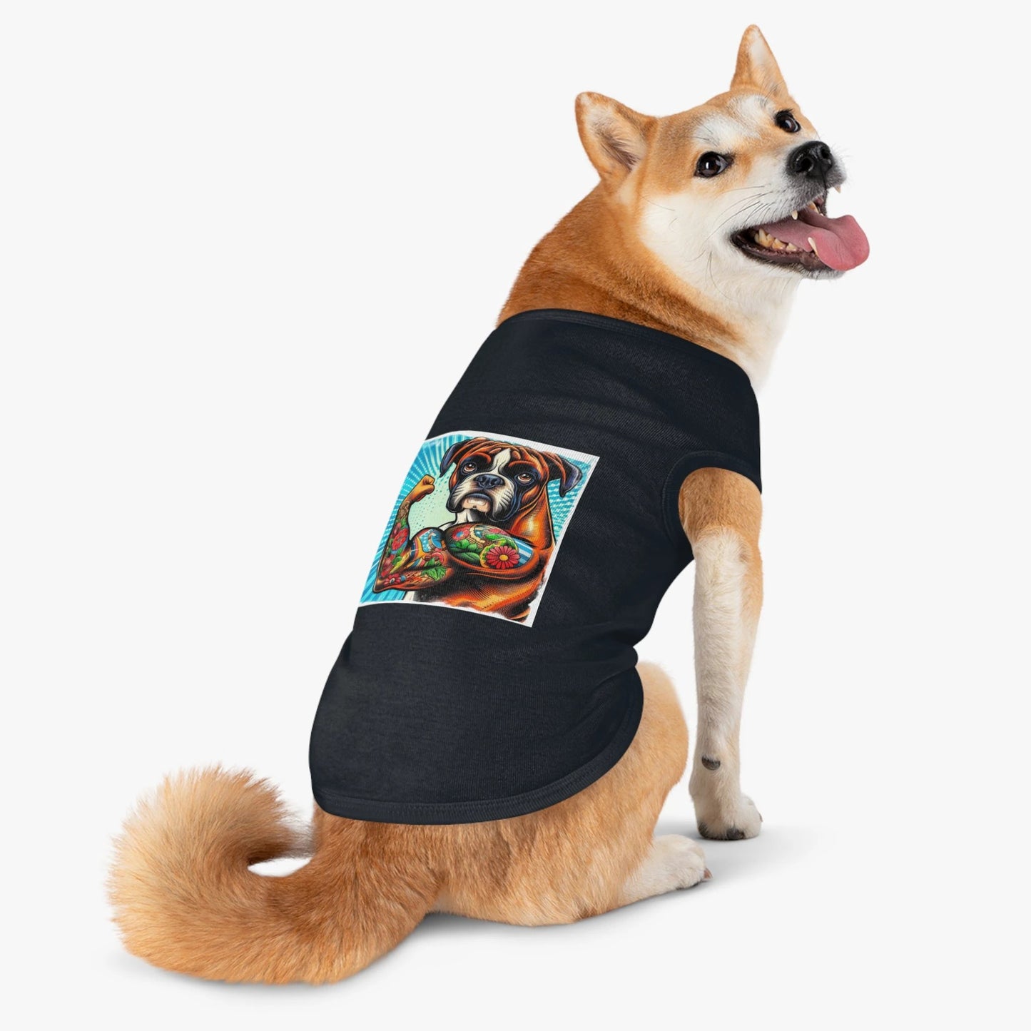 Pet Tank Top Boxer Pets Printify