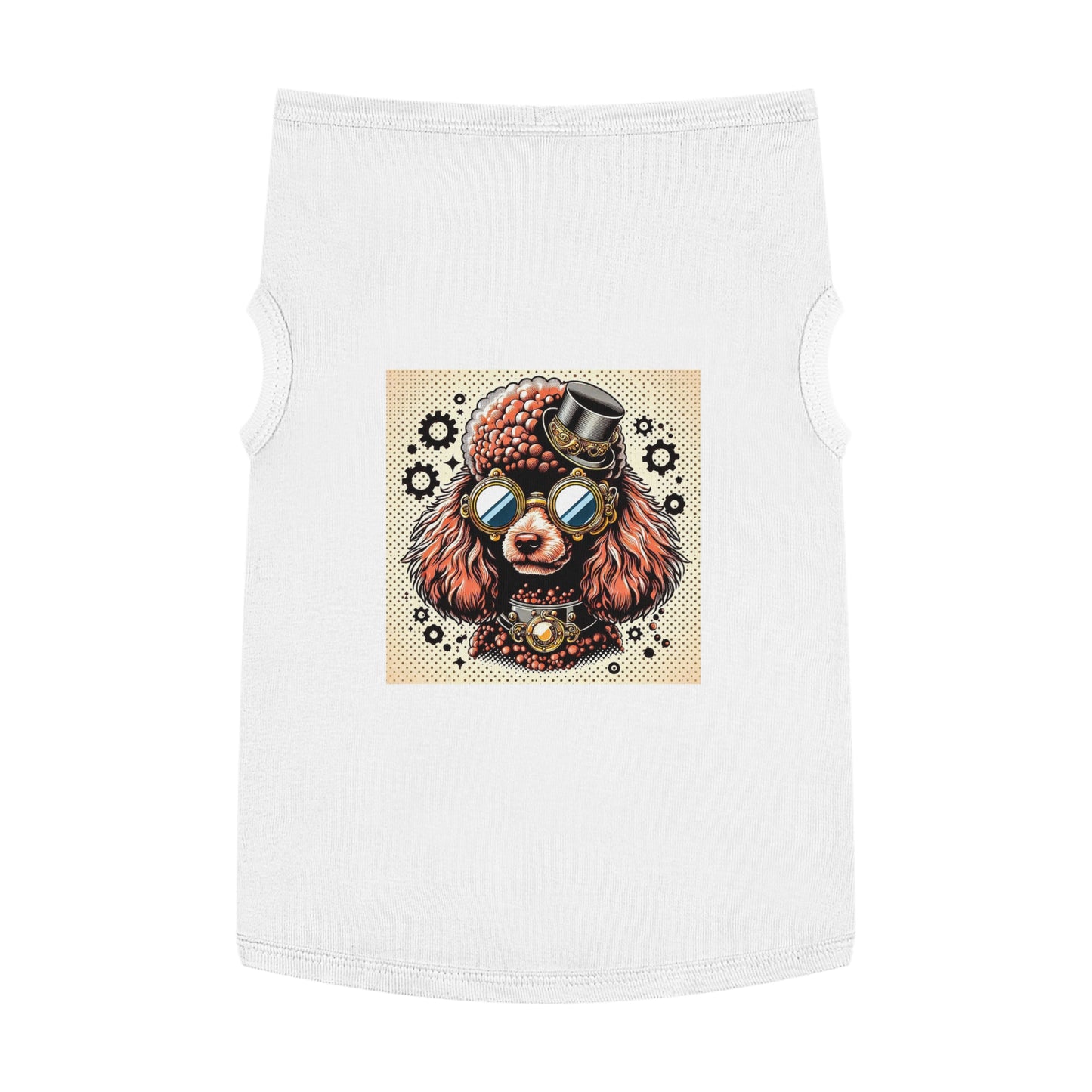 Pet Tank Top Poodle gear head Pets Printify XL White