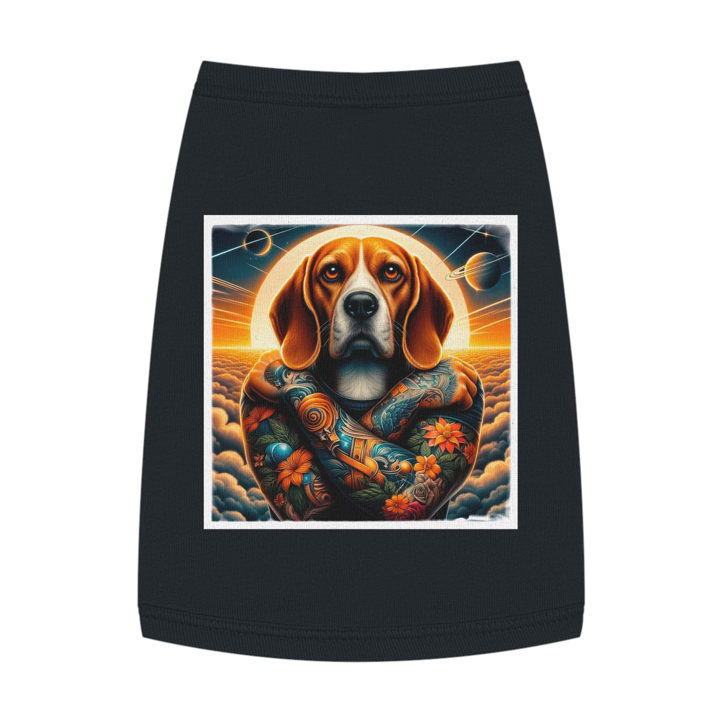 Pet Tank Top Beagle Tattooed Dog Pets Printify
