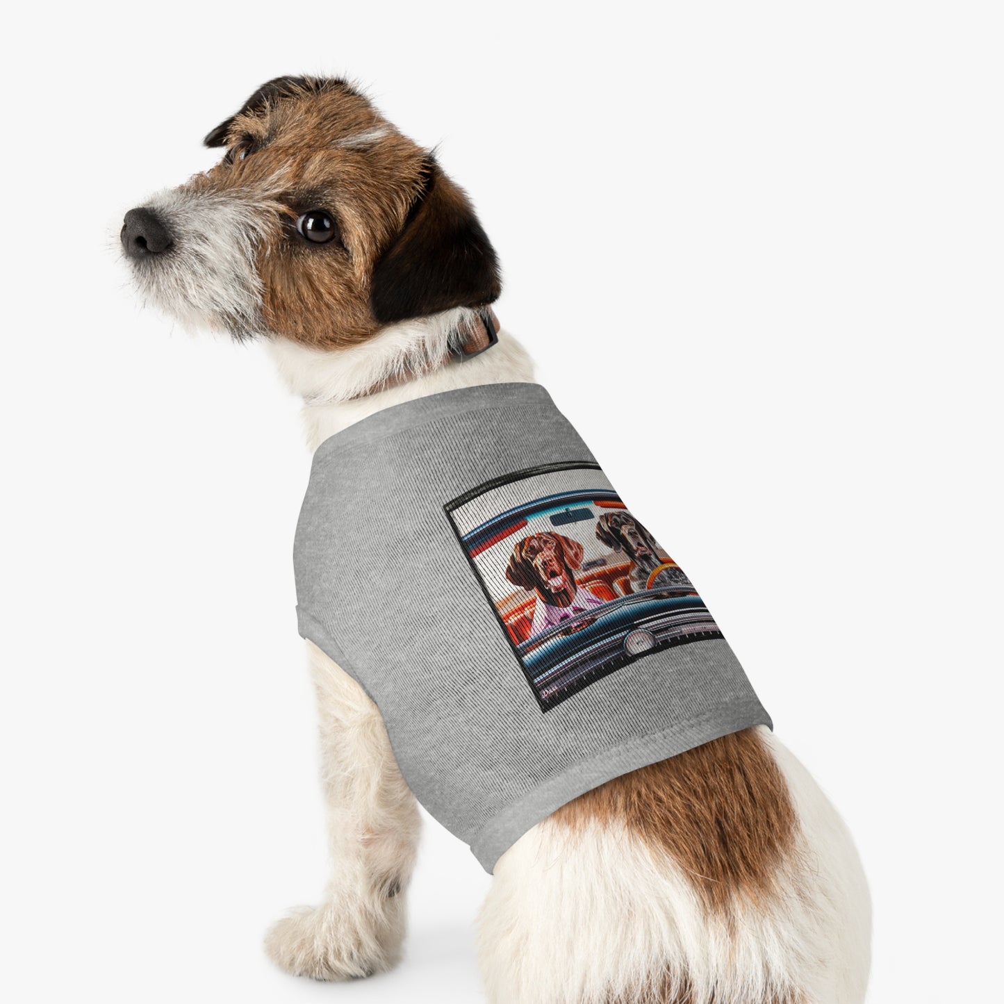 German Shorthaired Pointer driving friends t shirt Pets Printify