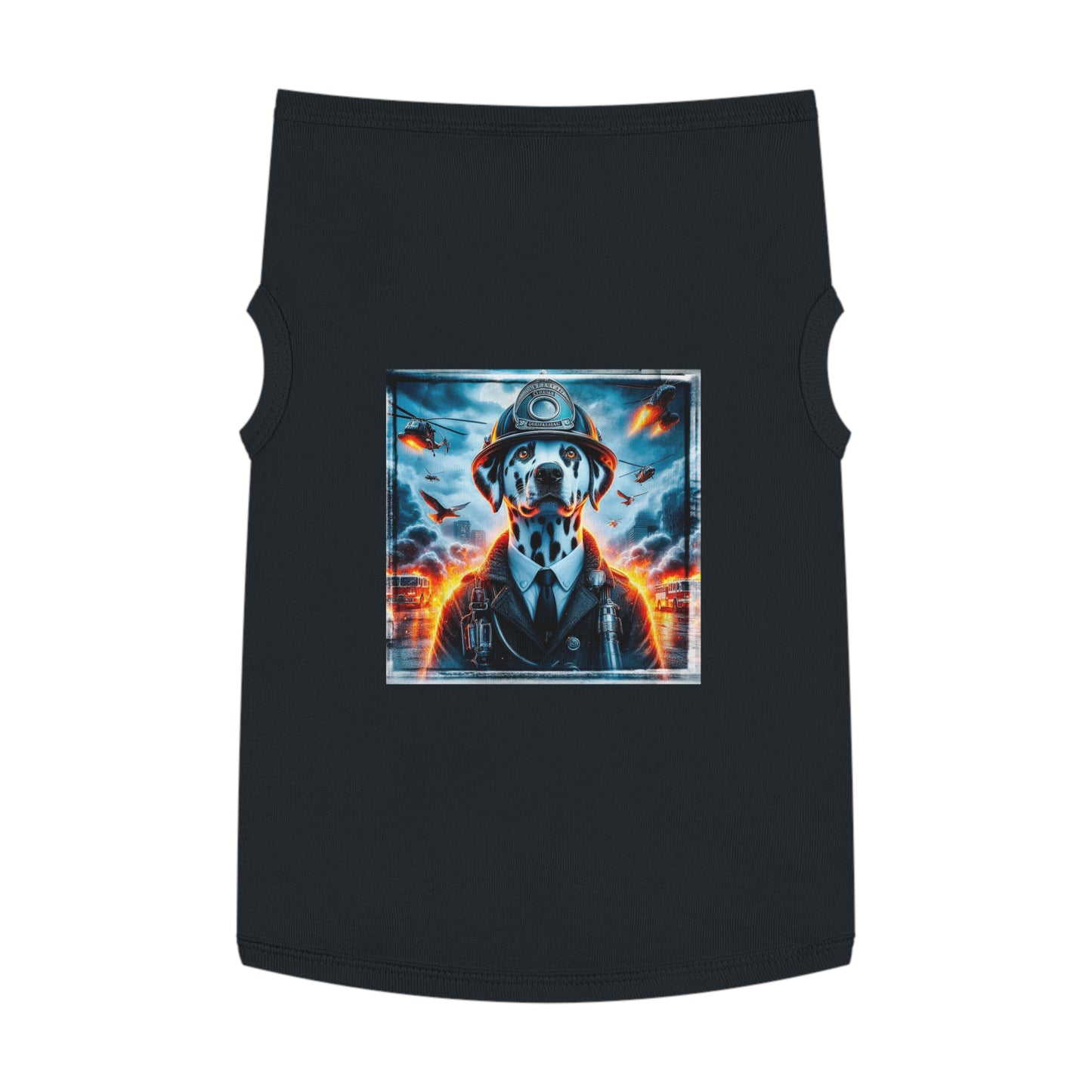 Pet Tank Top Dalmatian war hero t shirt Pets Printify