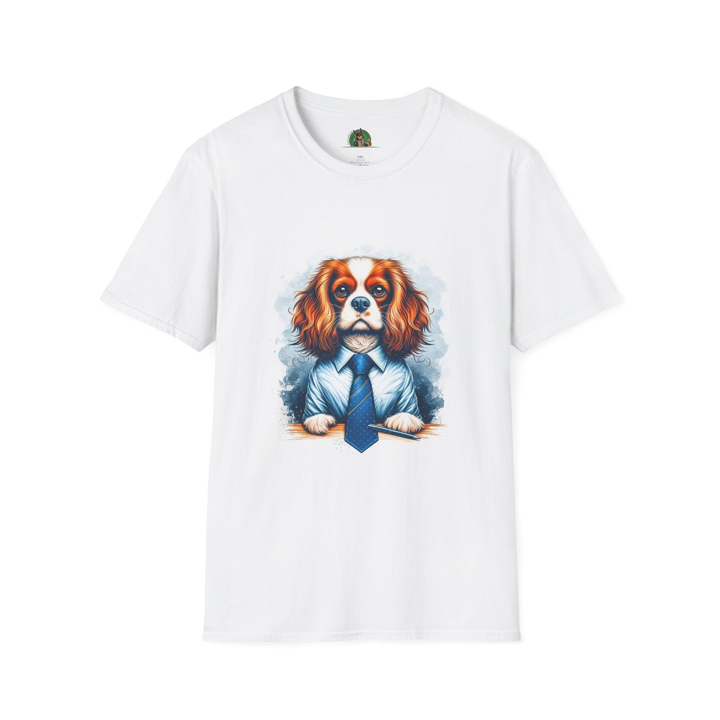 Cavalier King Charles Spaniel Business Dog TShirt T-Shirt Printify XS White