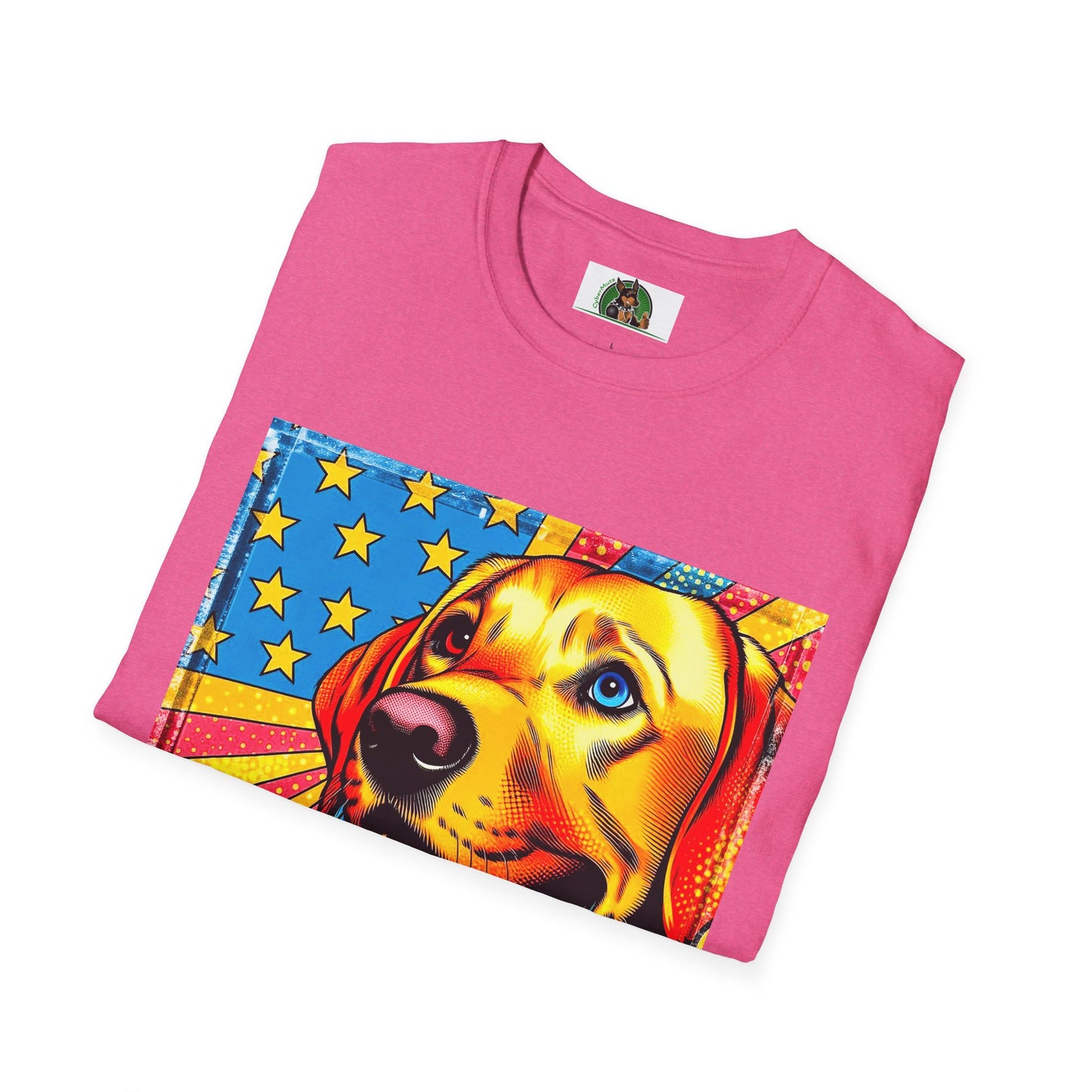 Labrador Retriever American flag shirt