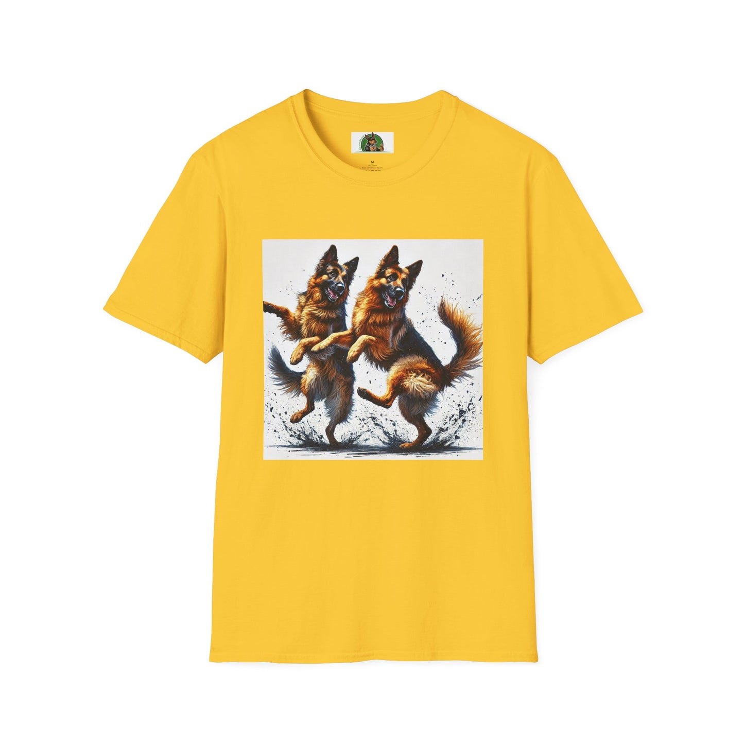 German Shepherd T-Shirt - Dancing Dog Design T-Shirt Printify S Daisy