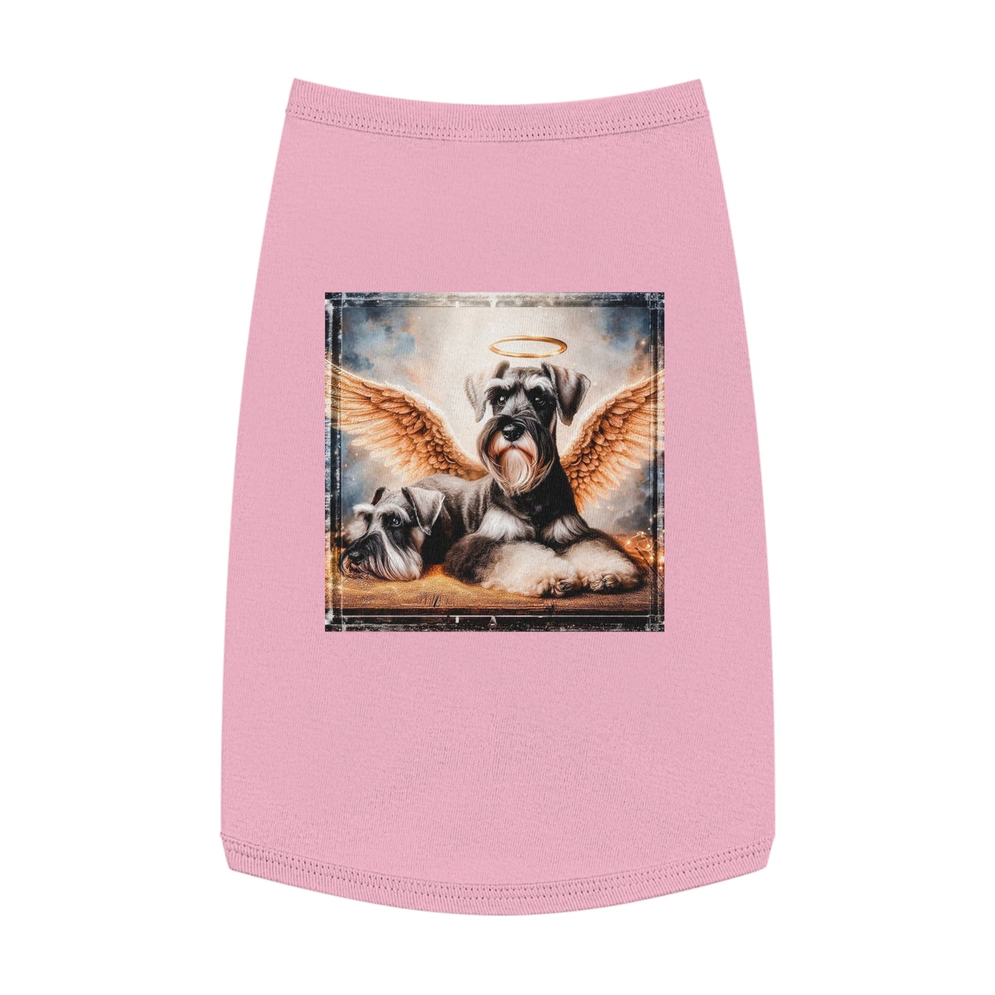Pet Tank Top Miniature Schnauzer pretty angels shirt Pets Printify L Pink