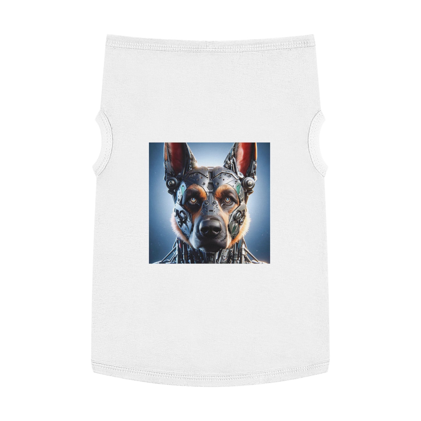 German Shepherd bionic man shirt Pets Printify XL White