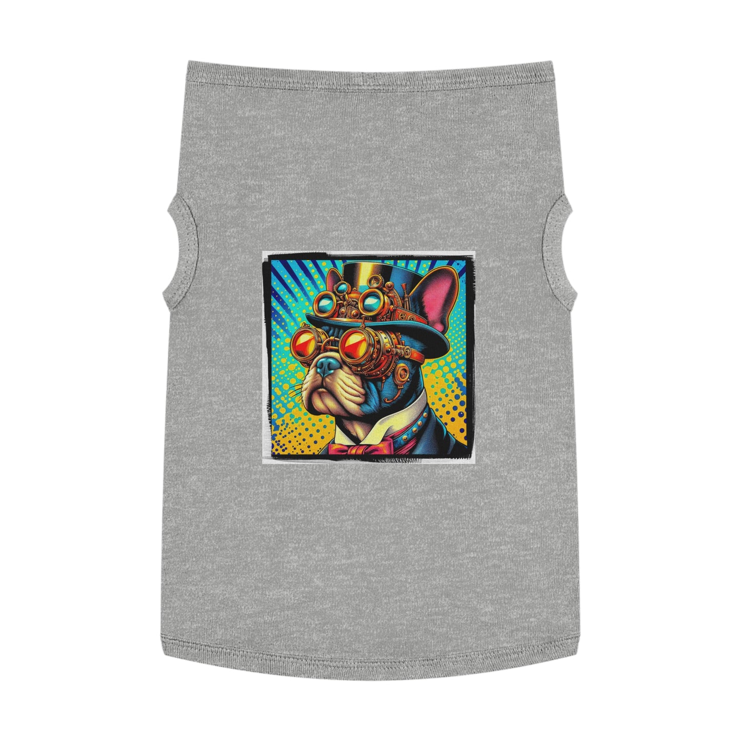 Pet Tank Top French Bulldog steampunk king t shirt Pets Printify XL Heather