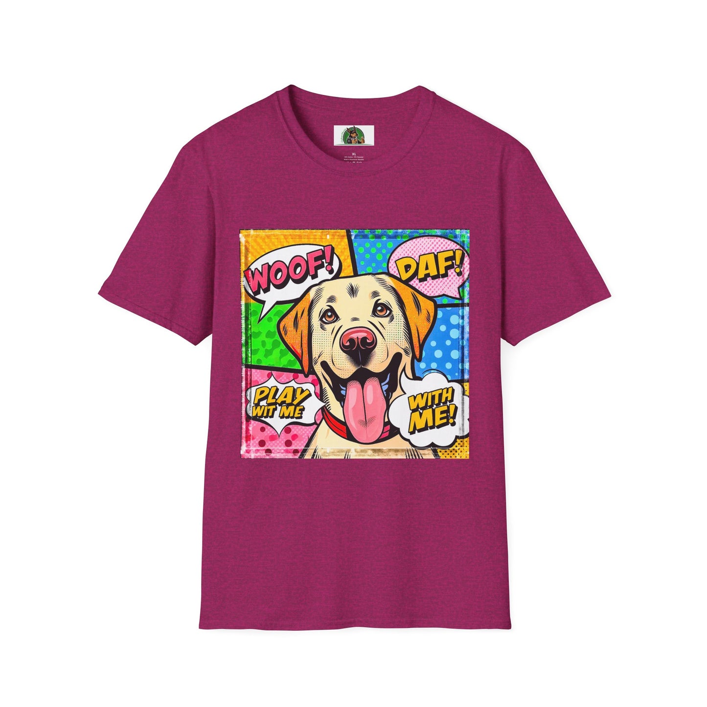 Wacky Labrador Retriever T-Shirt Printify S Antique Heliconia