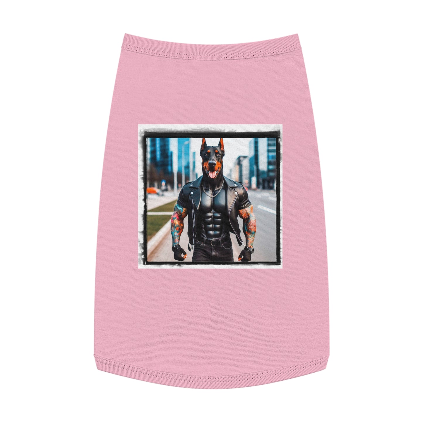 Pet Tank Top Doberman FBI Man t shirt Pets Printify L Pink