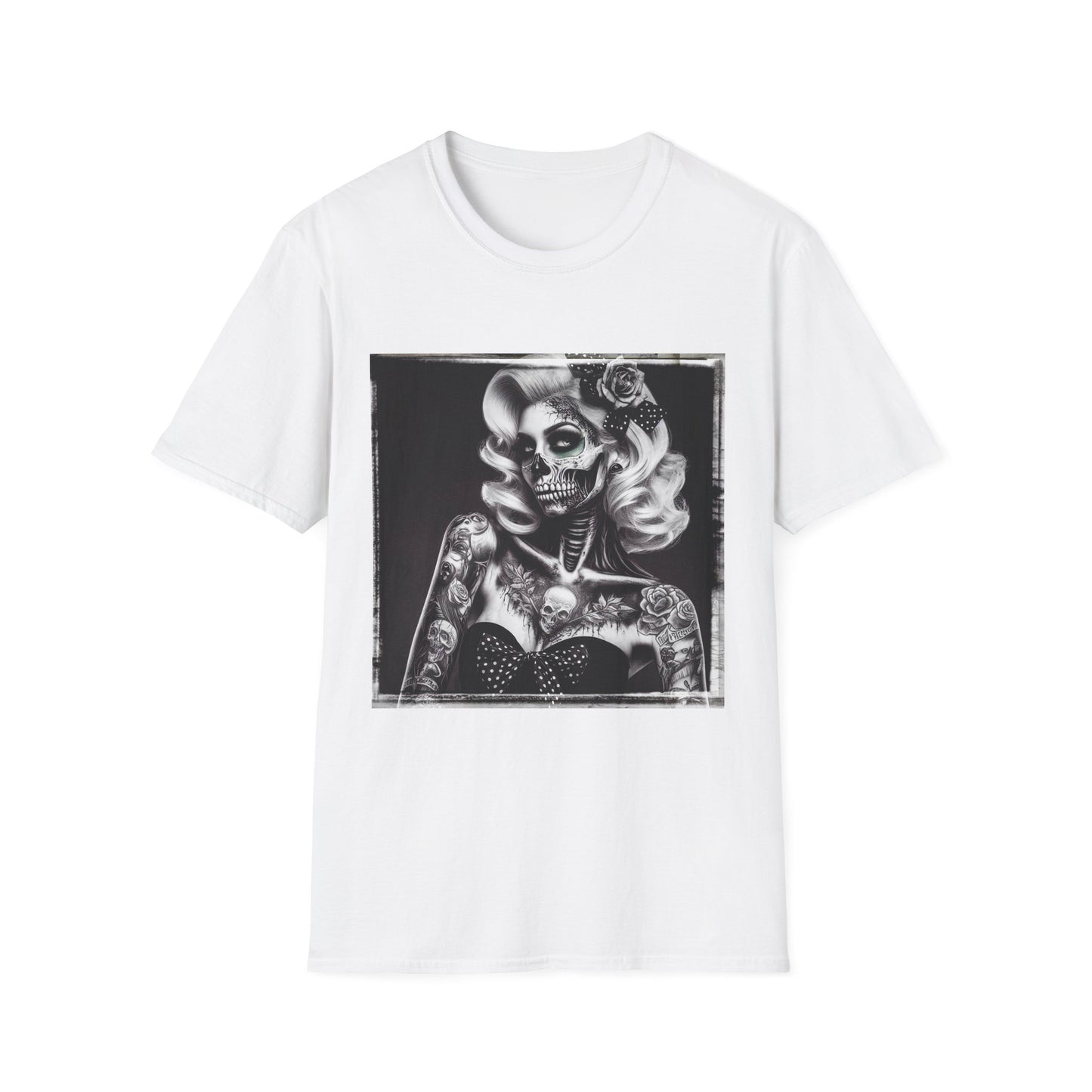 Zombie pin up shirt T-Shirt Printify S White