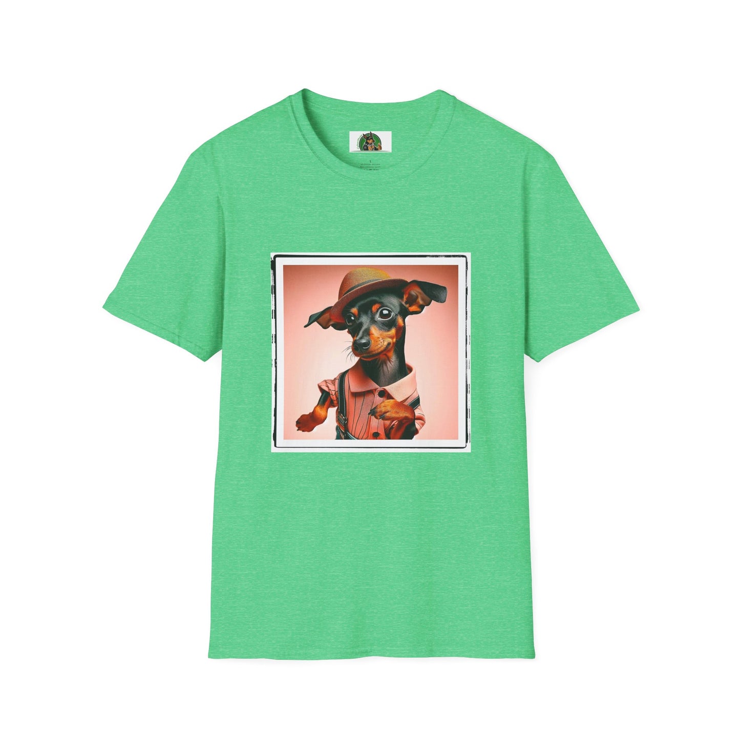 Min Pin T-Shirt dancing man T-Shirt Printify S Heather Irish Green