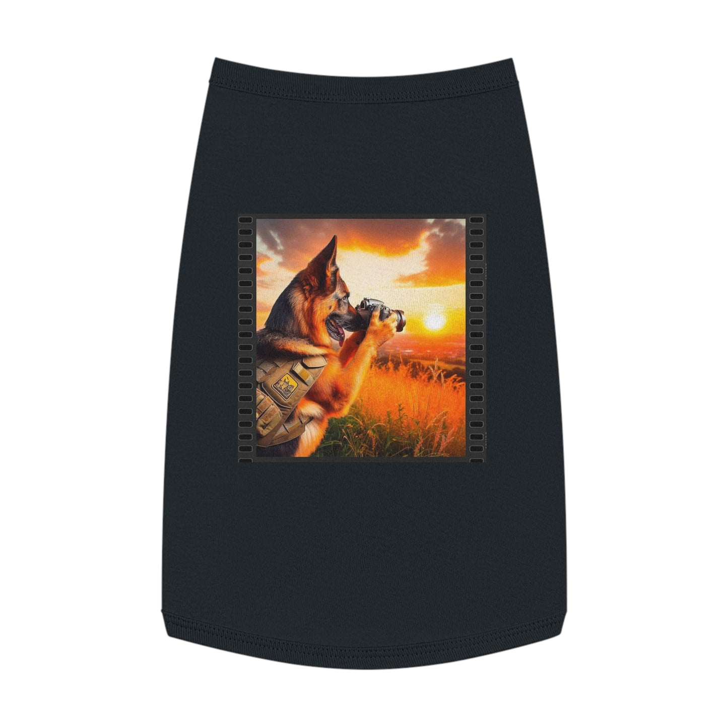 German Shepherd photographer shirt Pets Printify L Black