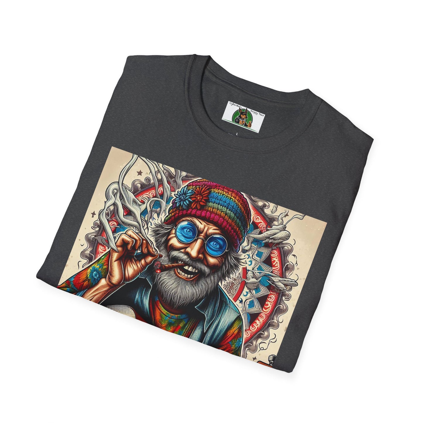 Wacky Old Hippie Dude T-Shirt Printify