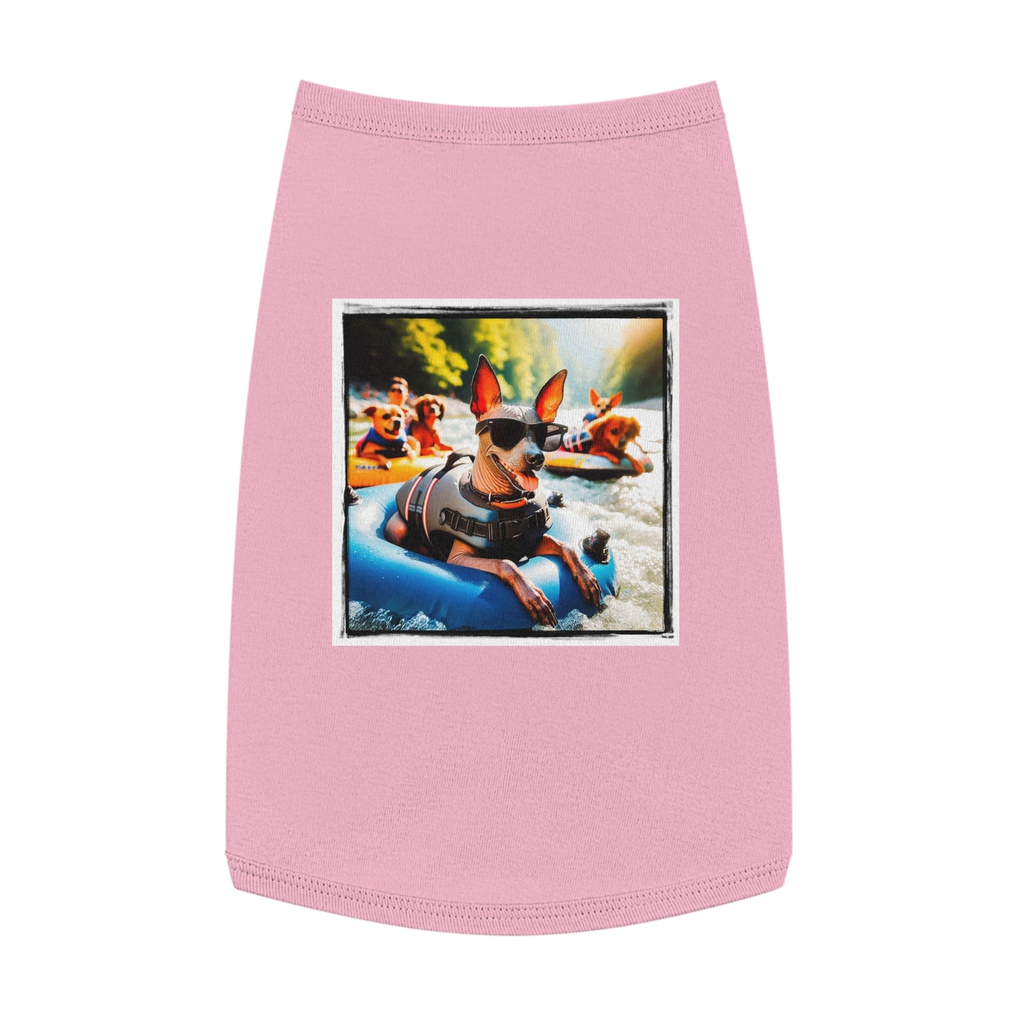 Mexican Hairless lake rafting shirt Pets Printify L Pink