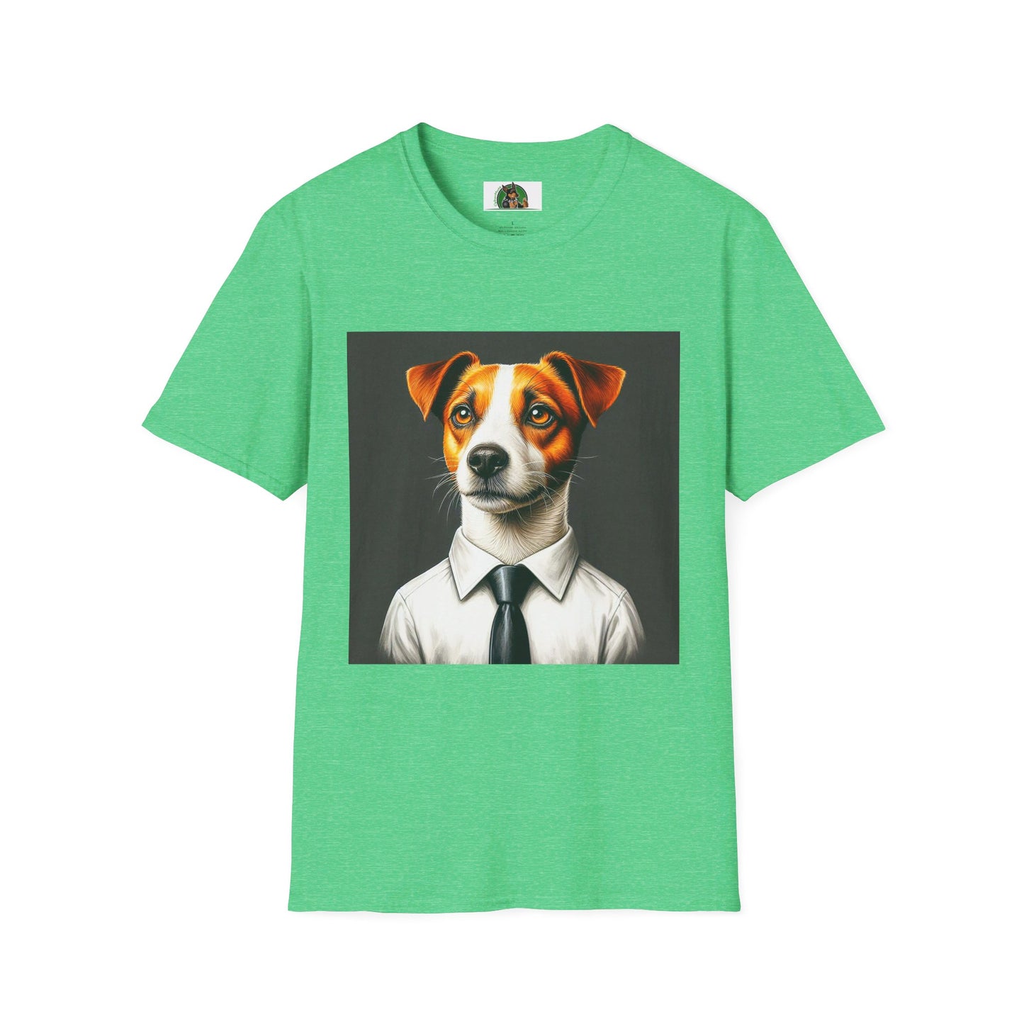 Jack Russell T-Shirt Printify S Heather Irish Green