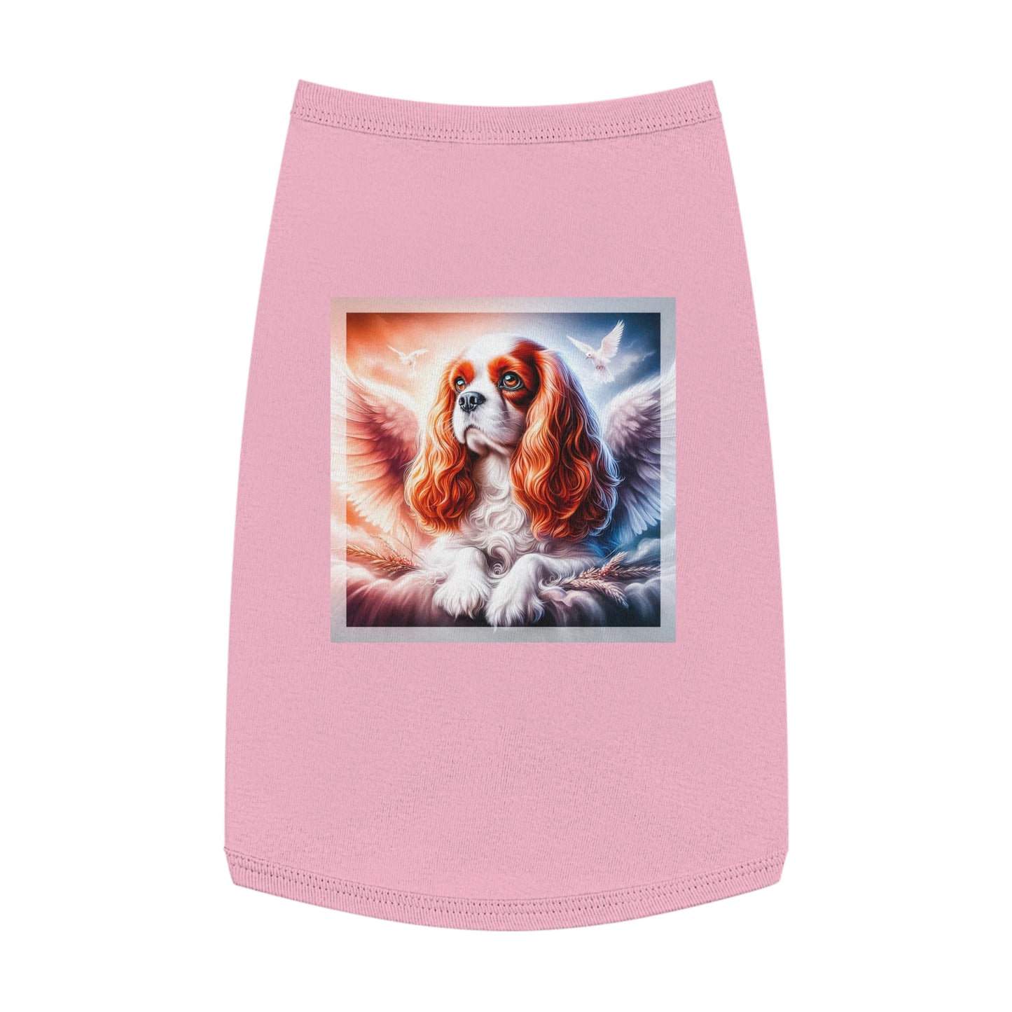 Pet Tank Top Cavalier King Charles Spaniel Angel Pets Printify L Pink
