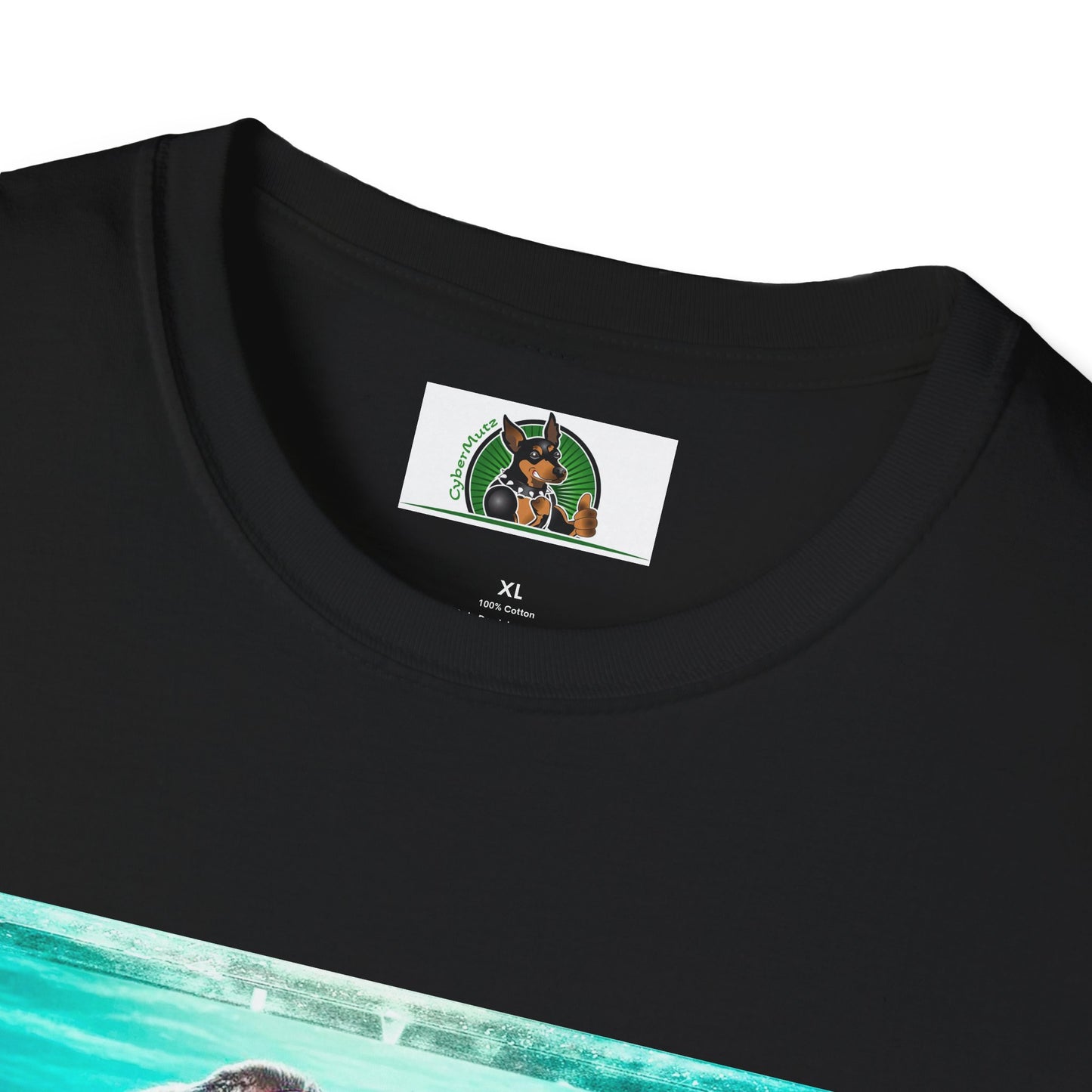 Miniature Schnauzer puppy surfing T-Shirt Printify