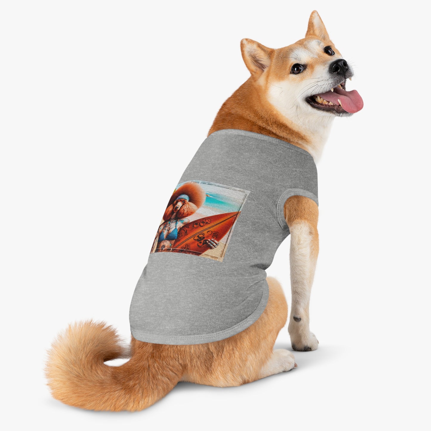 Pet Tank Top Poodle beach day shirt