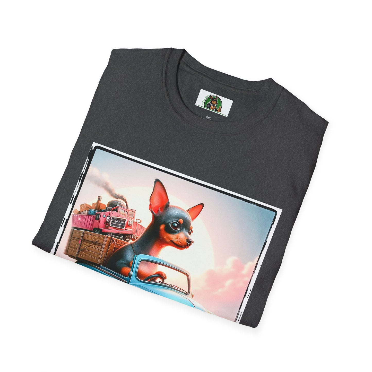 Min Pin T-Shirt tiny baby driver T-Shirt Printify