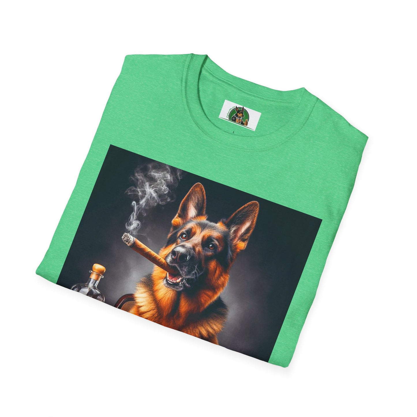 German Shepherd smoking shirt