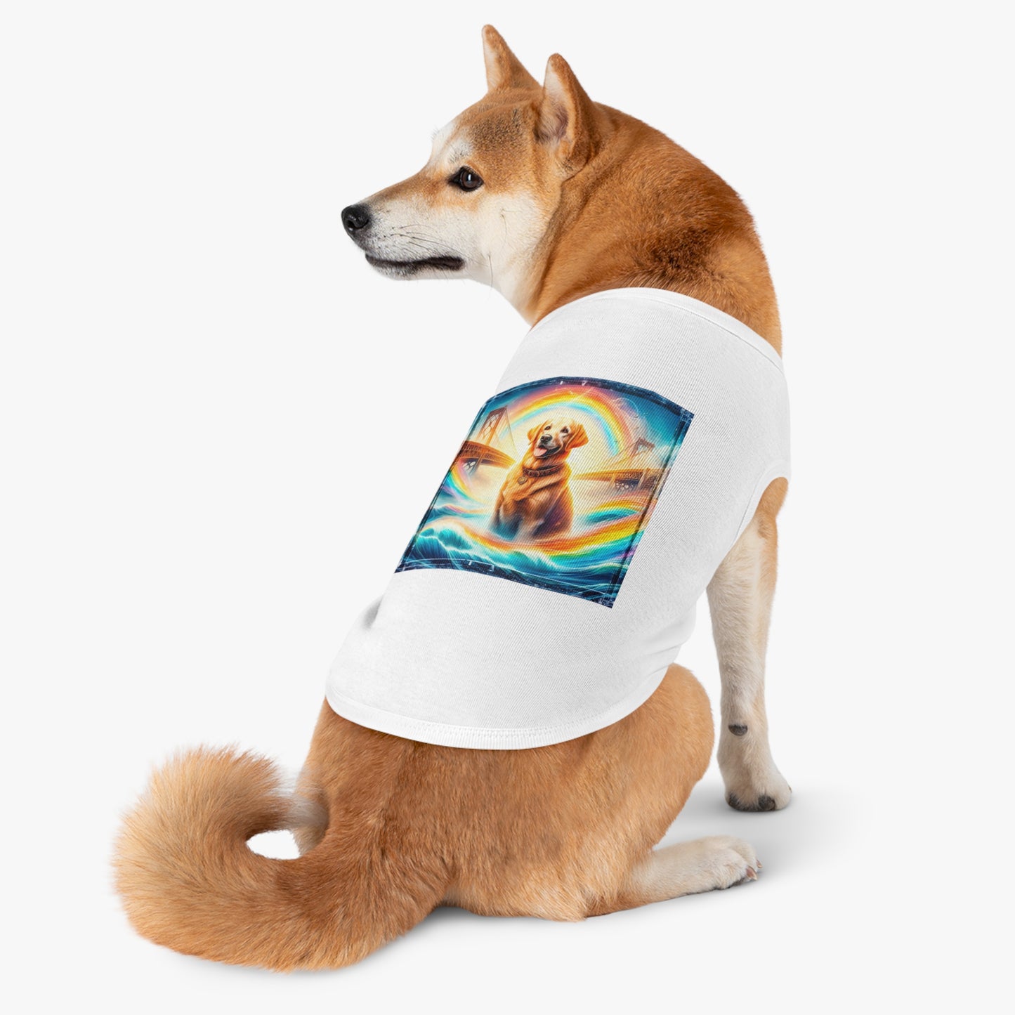 Labrador Retriever rainbow shirt